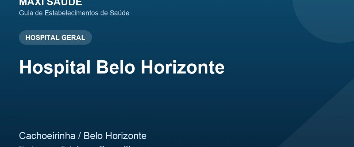 Hospital Belo Horizonte – Endereço, Telefone e Como Chegar adres ve telefon