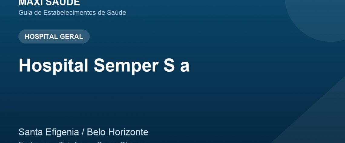 Hospital Semper S a – Endereço, Telefone e Como Chegar adres ve telefon