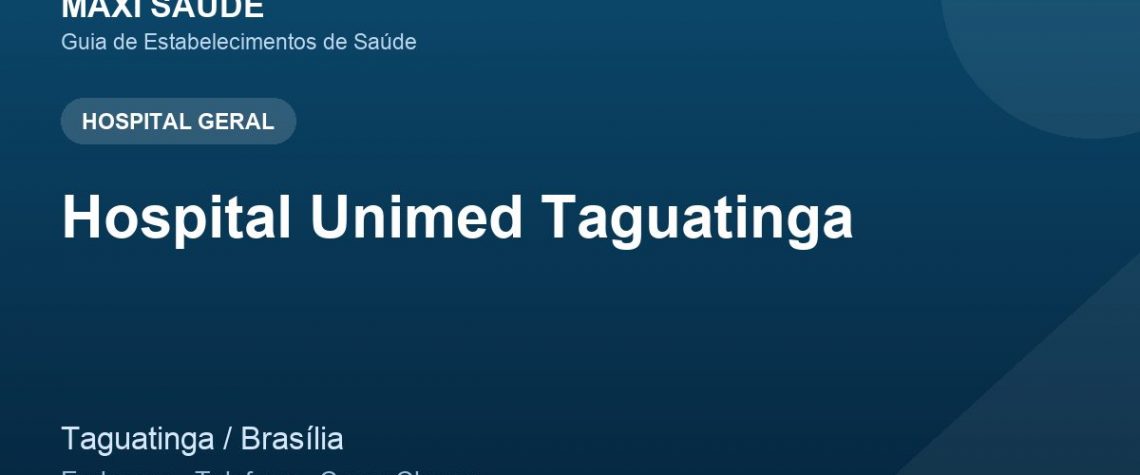 Hospital Unimed Taguatinga – Endereço, Telefone e Como Chegar adres ve telefon