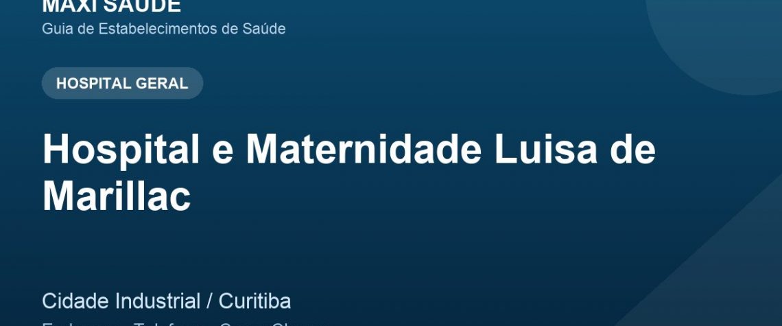 Hospital e Maternidade Luisa de Marillac – Endereço, Telefone e Como Chegar adres ve telefon
