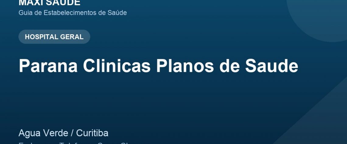 Parana Clinicas Planos de Saude – Endereço, Telefone e Como Chegar adres ve telefon