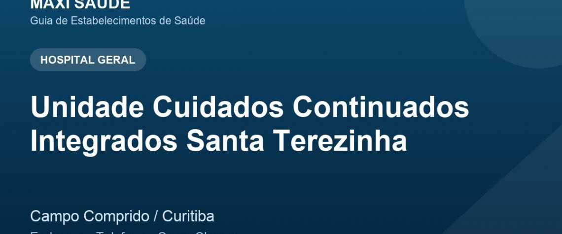 Unidade Cuidados Continuados Integrados Santa Terezinha – Endereço, Telefone e Como Chegar adres ve telefon