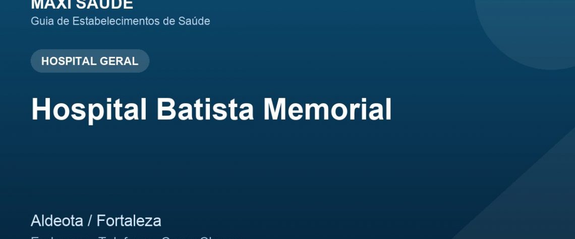 Hospital Batista Memorial – Endereço, Telefone e Como Chegar adres ve telefon
