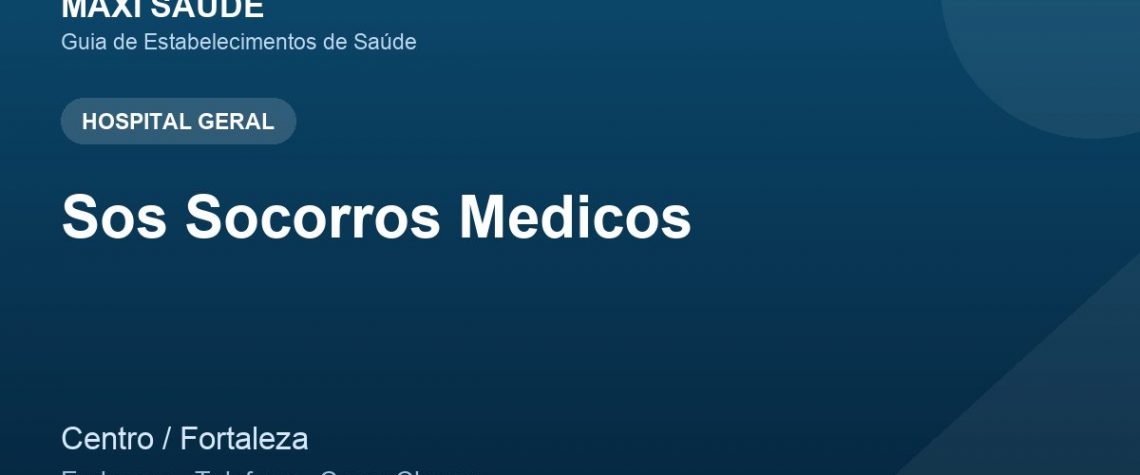 Sos Socorros Medicos – Endereço, Telefone e Como Chegar adres ve telefon