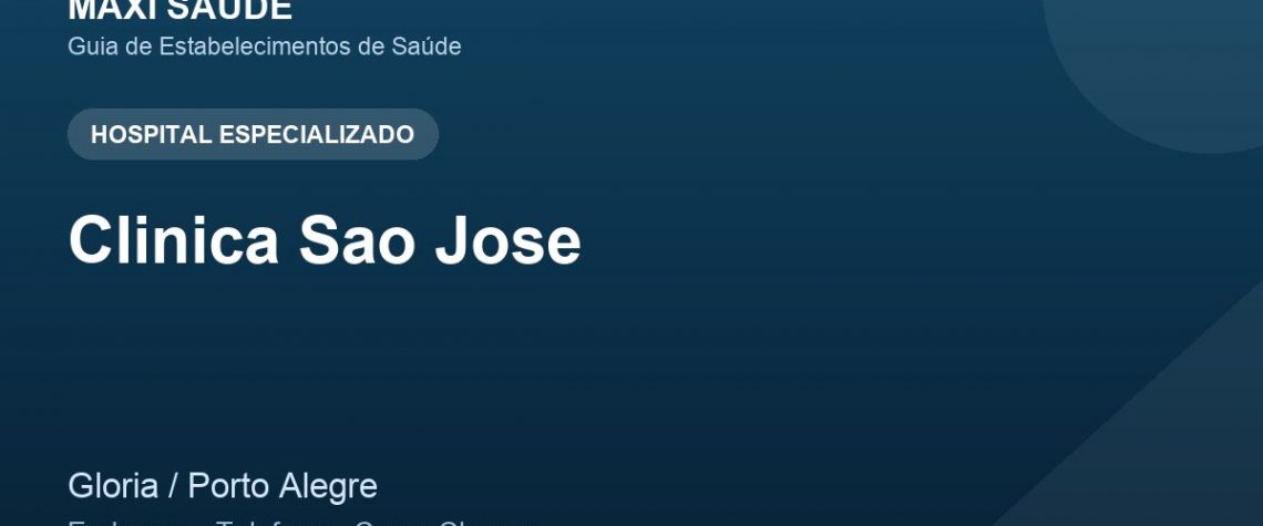 Clinica Sao Jose – Endereço, Telefone e Como Chegar adres ve telefon