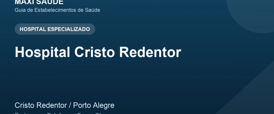 Hospital Cristo Redentor – Endereço, Telefone e Como Chegar adres ve telefon