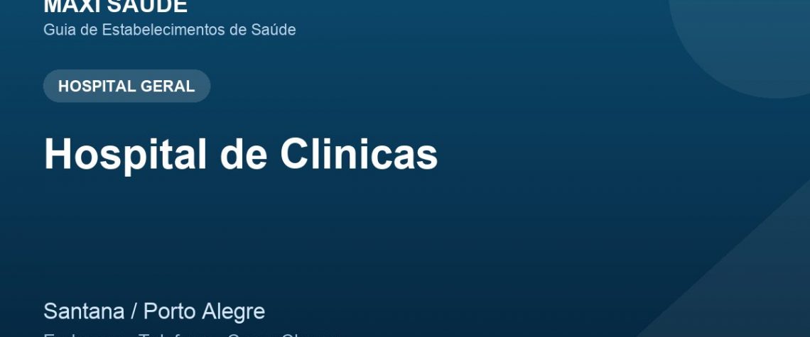 Hospital de Clinicas – Endereço, Telefone e Como Chegar adres ve telefon