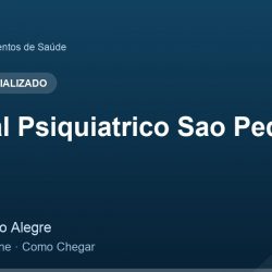 Hospital Psiquiatrico Sao Pedro – Endereço, Telefone e Como Chegar adres ve telefon