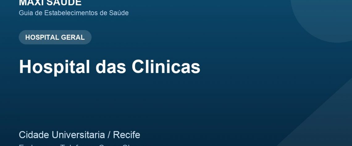 Hospital das Clinicas – Endereço, Telefone e Como Chegar adres ve telefon