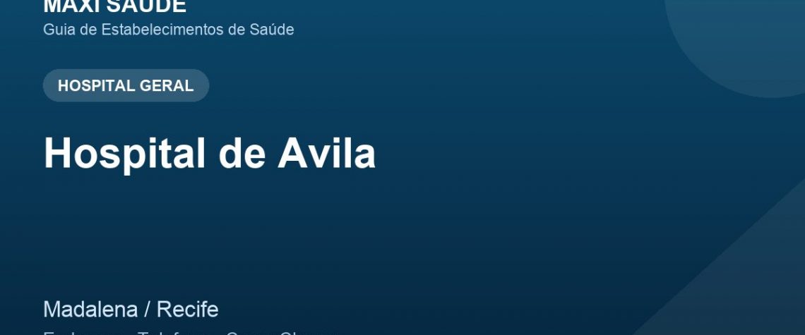 Hospital de Avila – Endereço, Telefone e Como Chegar adres ve telefon