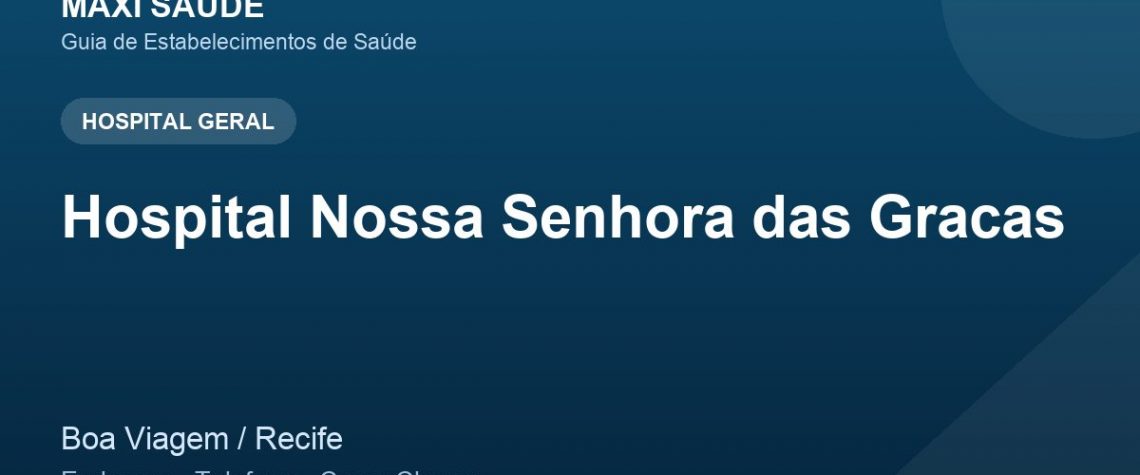 Hospital Nossa Senhora das Gracas – Endereço, Telefone e Como Chegar adres ve telefon
