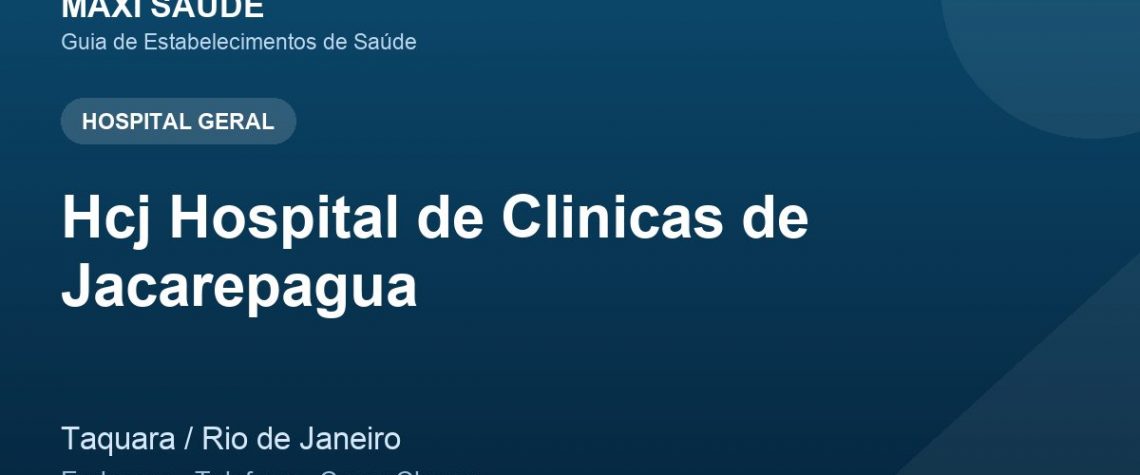 Hcj Hospital de Clinicas de Jacarepagua – Endereço, Telefone e Como Chegar adres ve telefon