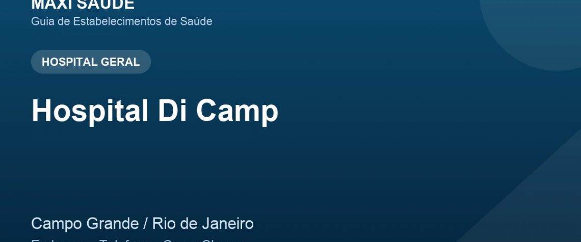 Hospital Di Camp – Endereço, Telefone e Como Chegar adres ve telefon