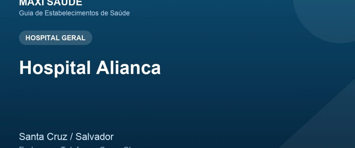 Hospital Alianca – Endereço, Telefone e Como Chegar adres ve telefon