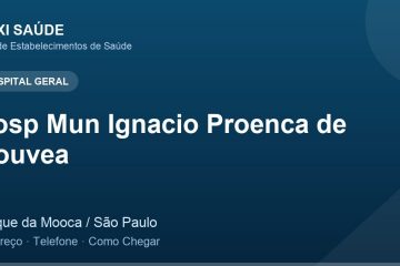 Hosp Mun Ignacio Proenca de Gouvea – Endereço, Telefone e Como Chegar adres ve telefon