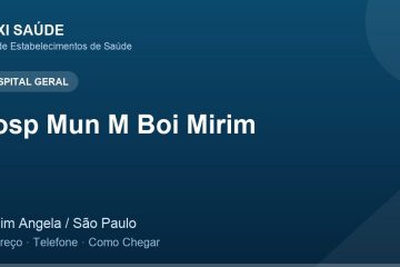 Hosp Mun M Boi Mirim – Endereço, Telefone e Como Chegar adres ve telefon