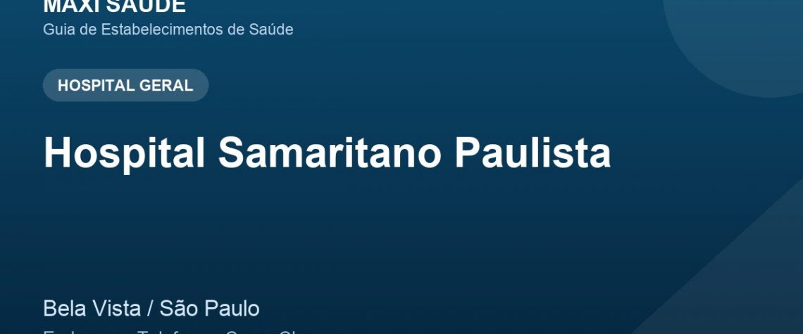 Hospital Samaritano Paulista – Endereço, Telefone e Como Chegar adres ve telefon