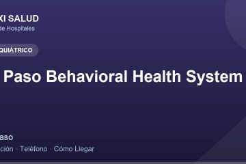 El Paso Behavioral Health System – Dirección, Teléfono y Cómo Llegar adres ve telefon