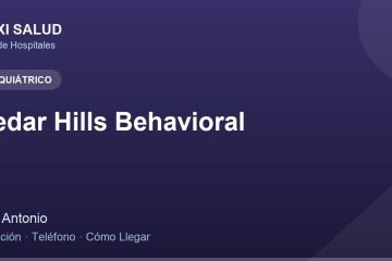 Cedar Hills Behavioral – Dirección, Teléfono y Cómo Llegar adres ve telefon