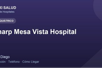 Sharp Mesa Vista Hospital – Dirección, Teléfono y Cómo Llegar adres ve telefon