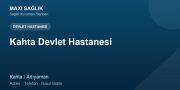 Kahta Devlet Hastanesi adres ve telefon