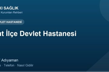 Tut İlçe Devlet Hastanesi adres ve telefon