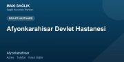 Afyonkarahisar Devlet Hastanesi adres ve telefon