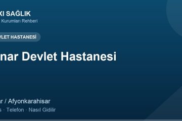 Dinar Devlet Hastanesi adres ve telefon