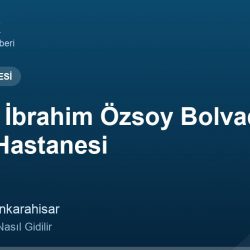 Dr.Halil İbrahim Özsoy Bolvadin Devlet Hastanesi adres ve telefon