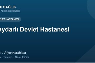 Haydarlı Devlet Hastanesi adres ve telefon