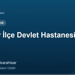Hocalar İlçe Devlet Hastanesi adres ve telefon