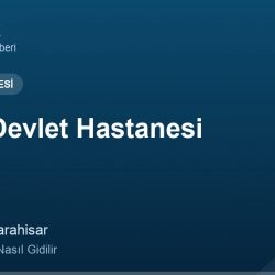 Şuhut Devlet Hastanesi adres ve telefon