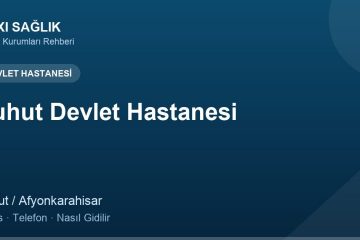Şuhut Devlet Hastanesi adres ve telefon