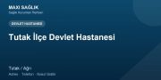 Tutak İlçe Devlet Hastanesi adres ve telefon