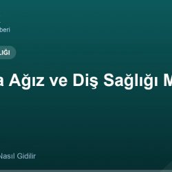 Amasya Ağız ve Diş Sağlığı Merkezi adres ve telefon