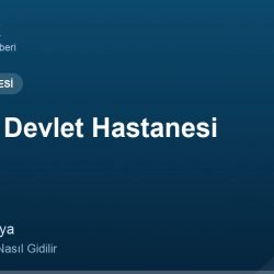 Taşova Devlet Hastanesi adres ve telefon