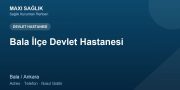 Bala İlçe Devlet Hastanesi adres ve telefon
