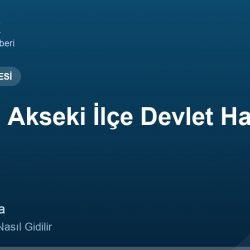 Antalya Akseki İlçe Devlet Hastanesi adres ve telefon