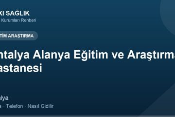 Antalya Alanya Eğitim ve Araştırma Hastanesi adres ve telefon