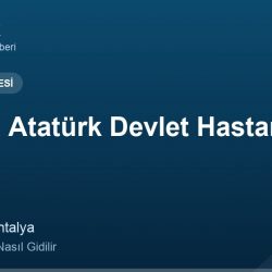 Antalya Atatürk Devlet Hastanesi adres ve telefon
