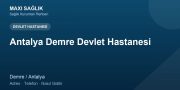 Antalya Demre Devlet Hastanesi adres ve telefon