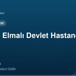 Antalya Elmalı Devlet Hastanesi adres ve telefon