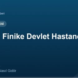 Antalya Finike Devlet Hastanesi adres ve telefon