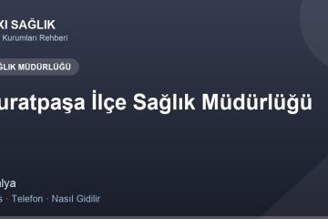 Muratpaşa İlçe Sağlık Müdürlüğü adres ve telefon