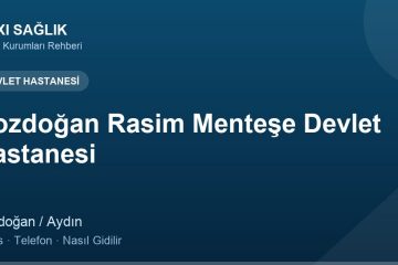 Bozdoğan Rasim Menteşe Devlet Hastanesi adres ve telefon