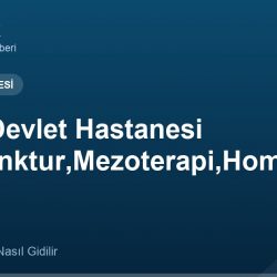 Aydın Devlet Hastanesi (Akupunktur,Mezoterapi,Homeopati) adres ve telefon