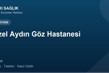 Özel Aydın Göz Hastanesi adres ve telefon