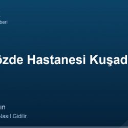 Özel Gözde Hastanesi Kuşadası adres ve telefon