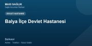 Balya İlçe Devlet Hastanesi adres ve telefon