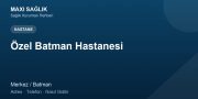 Özel Batman Hastanesi adres ve telefon